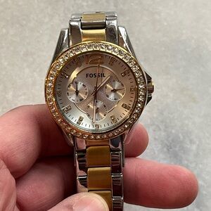 Fossil ES3204 Riley Multi-Function Two-tone Ladies Watch